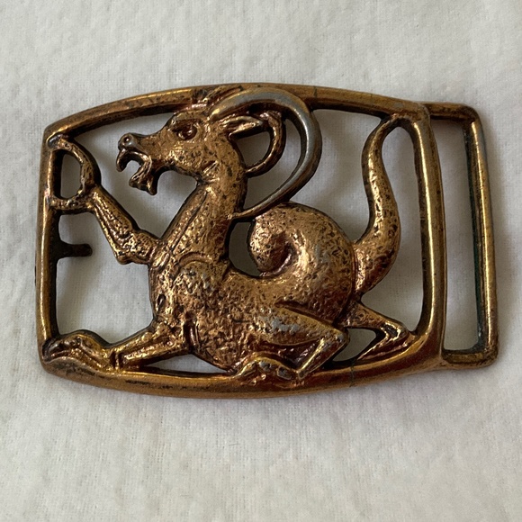 Vintage Brass Dragon Belt Buckle main image 12
